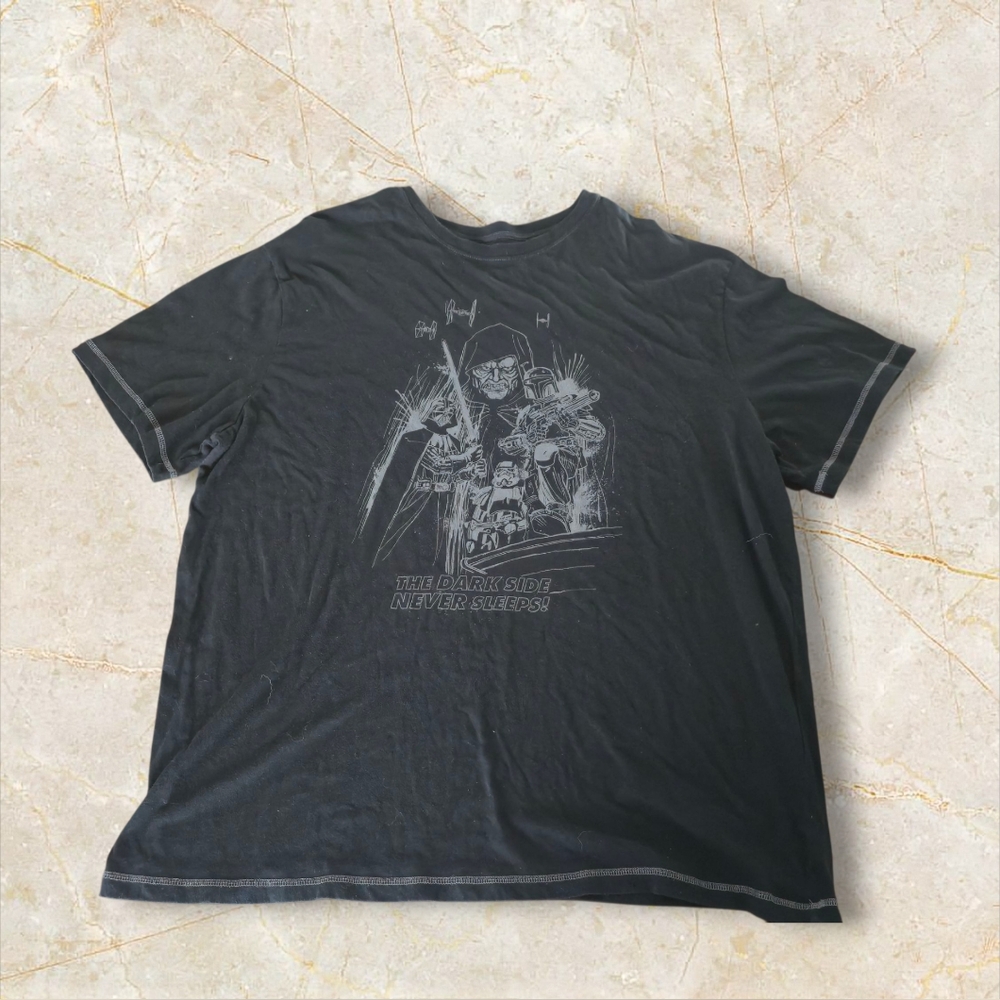 Disney Park Star Wars Shirt The Dark Side Never Sleeps 2XL Boba Fett Darth Vader